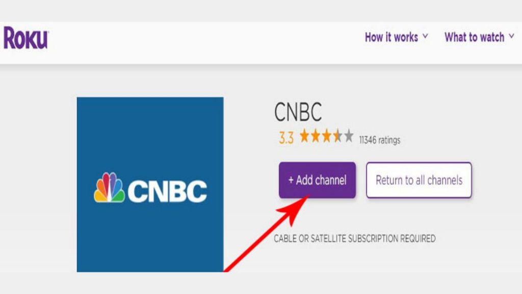 Activate CNBC on Roku tv