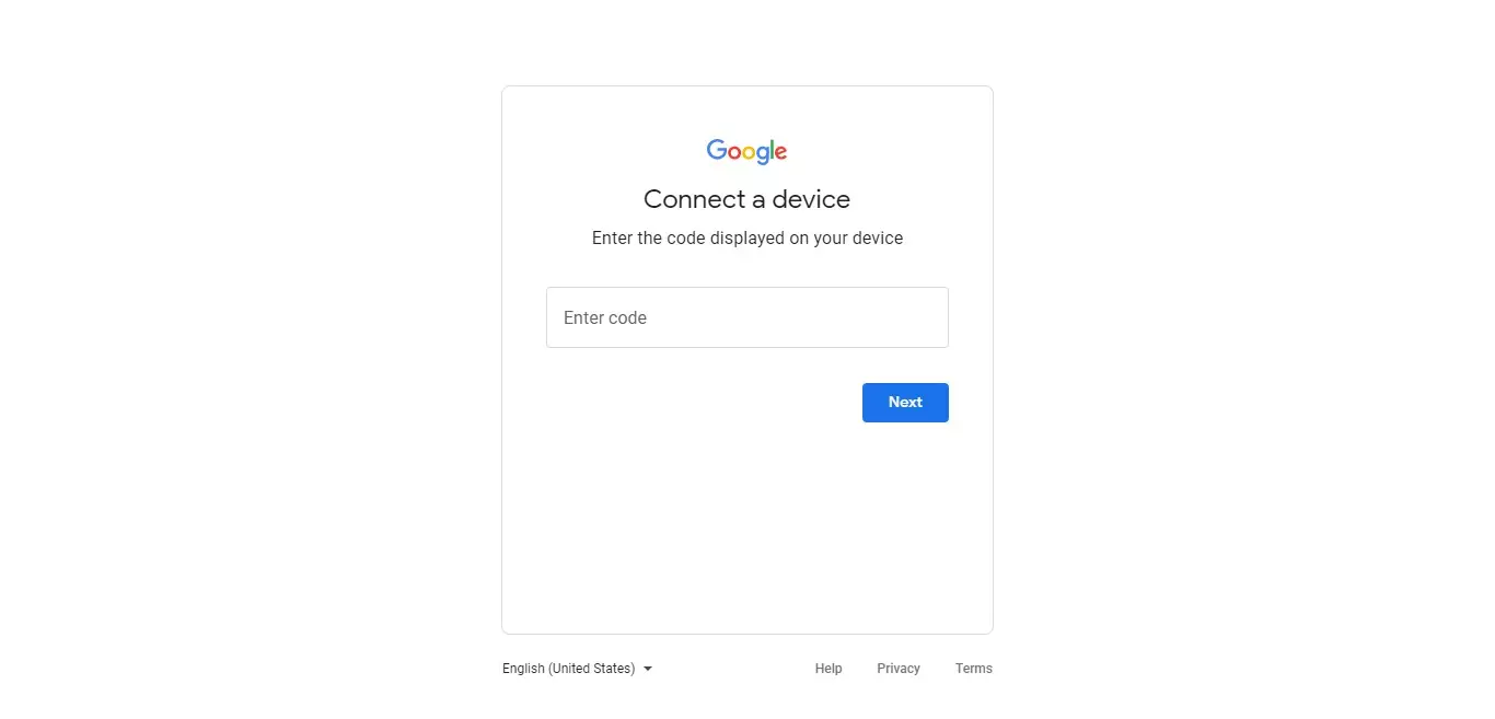 Activate google.com/device