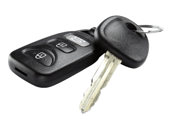 What do I do if the car key is stuck in the ignition? 